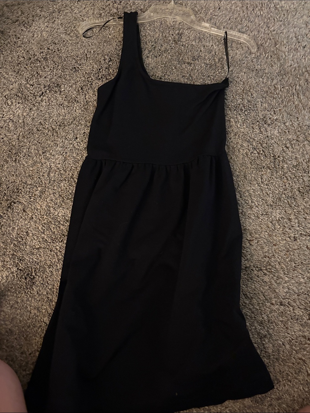 Zara One-Shoulder Black Dress